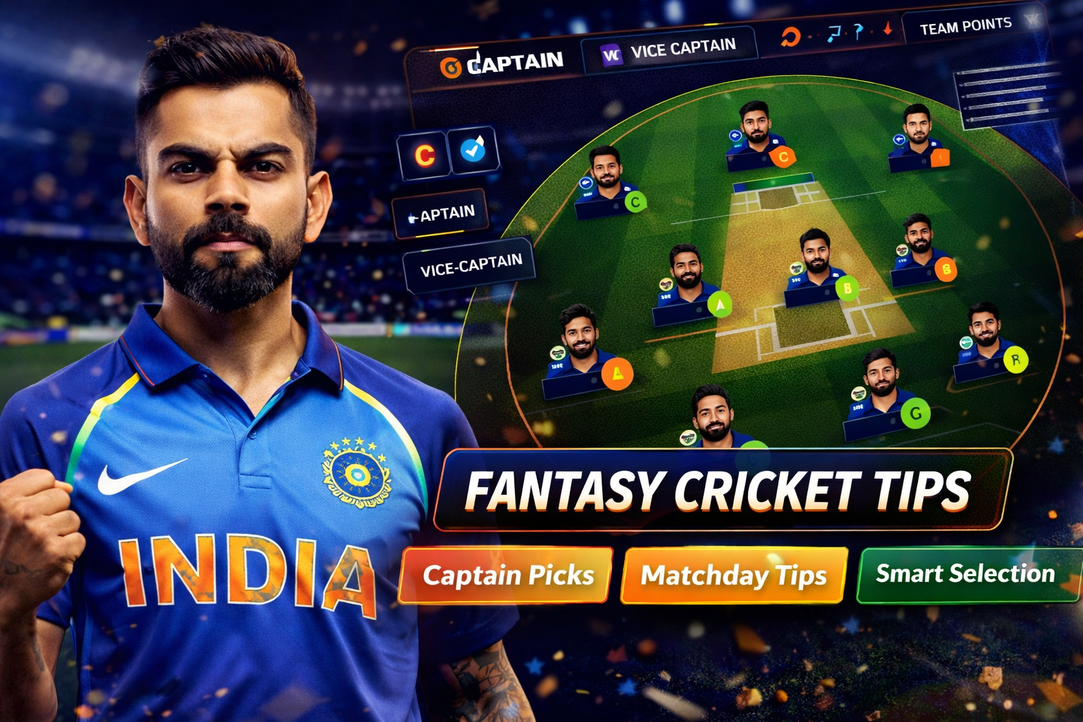 Come Cash App role based fantasy cricket checklist